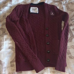 Maroon sweater cardigan size xs